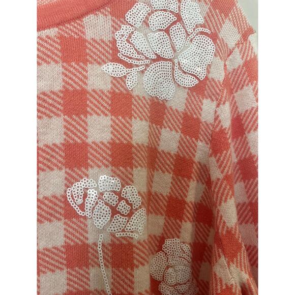 Charter Club Women's Sandy Pink Sequin Embroidered Button-Front Cardigan sz. L - Picture 4 of 7